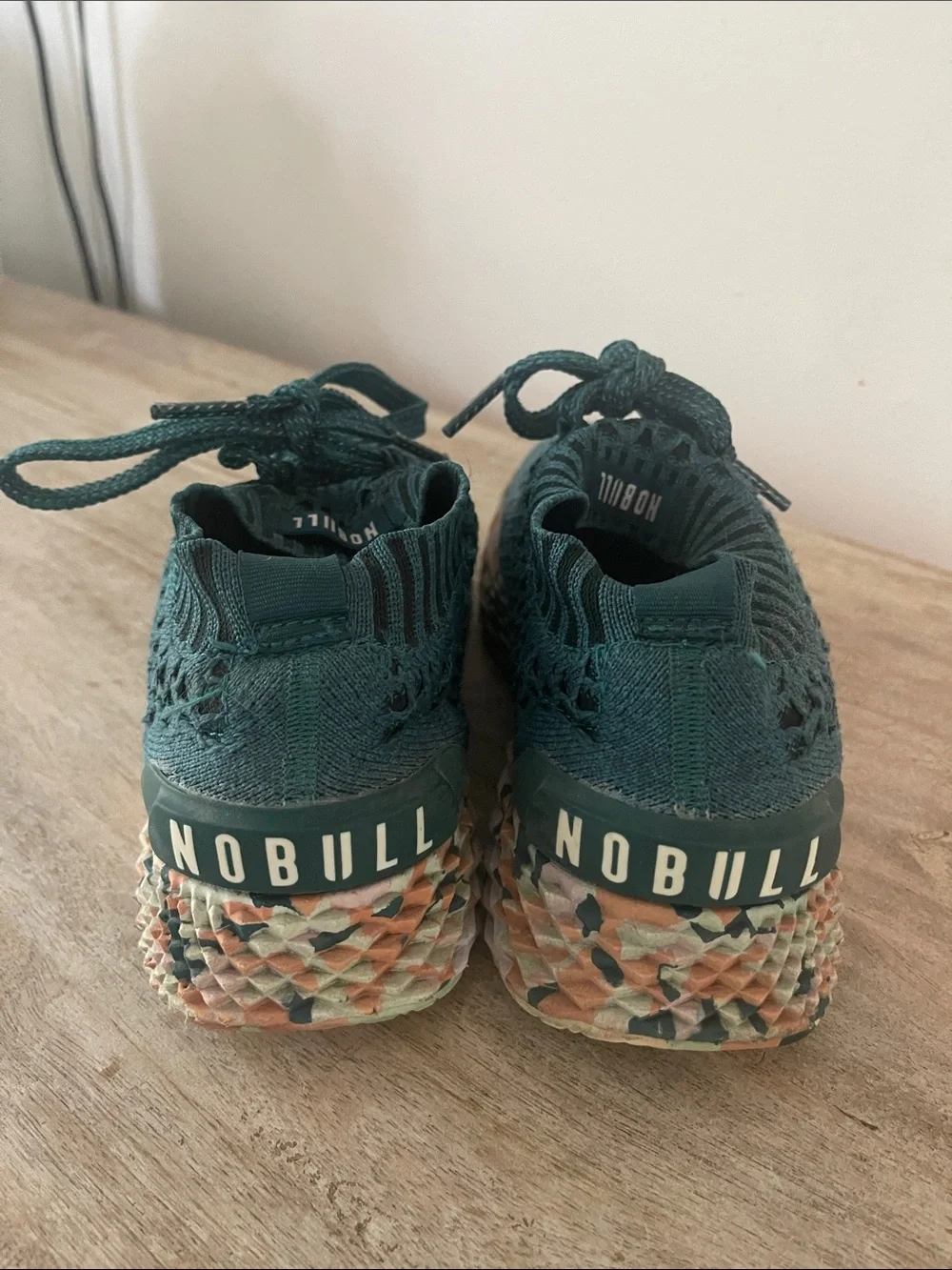 NOBULL  Knit Trainer in Teal with Multicolor Trim